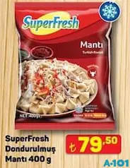 SUPERFRESH DONDURULMUŞ MANTI 400 G